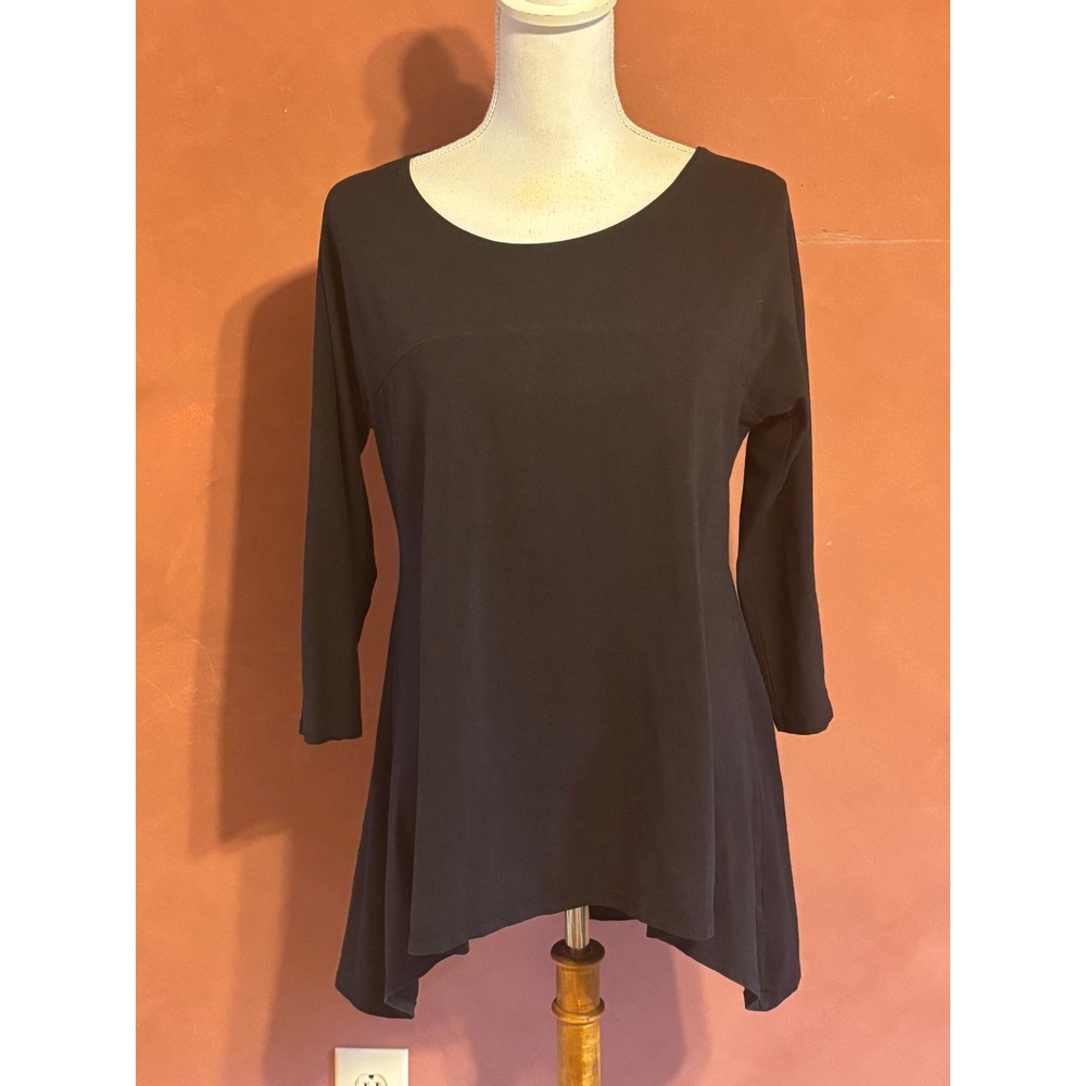 Coolibar UPF 50+ Swing Tunic Top Black Medium, travel, resort, athleisure